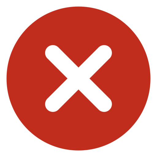 x vermelho